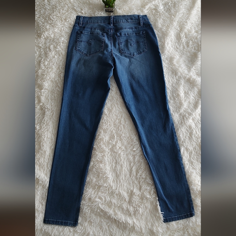 Justice Women's Blue Skinny Jeans Legging Pull On - Picture 2 of 6